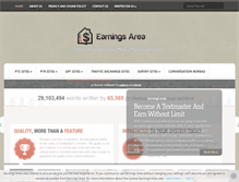 Tablet Screenshot of earnings-area.com